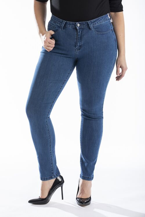 Jeans slim taille haute stretch