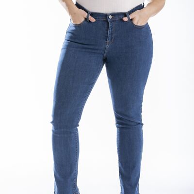 High waist straight cut denim jeans