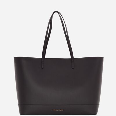 Sovany Tote Bag | Black leather