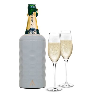 Wine and Champagne Cooler with Lid - Grey