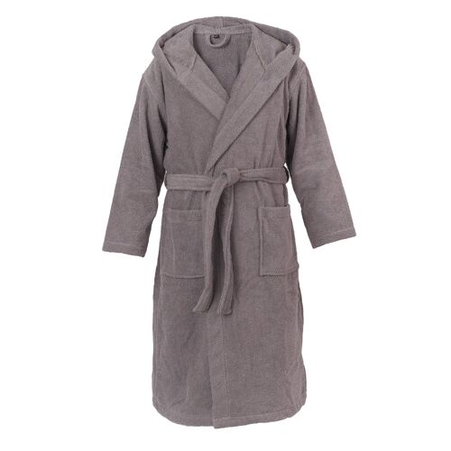 Anthracite Hooded Bathrobe size S/M