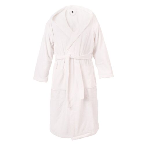 White Hooded Bathrobe