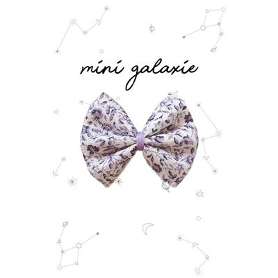 Mini bow barrette - purple
