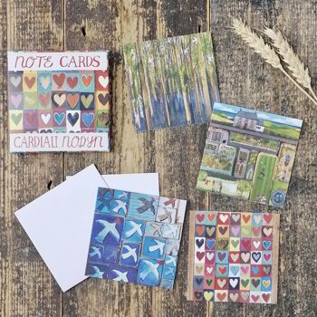 Cartes de notes en bois flotté