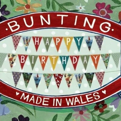 Uccelli e farfalle buon compleanno Bunting