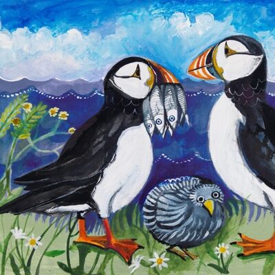 Puffins Poster Print