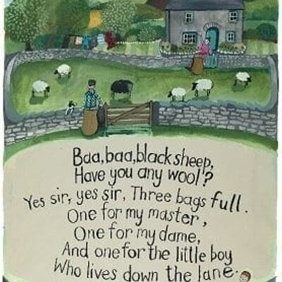 Baa Baa Black Sheep Poster Print