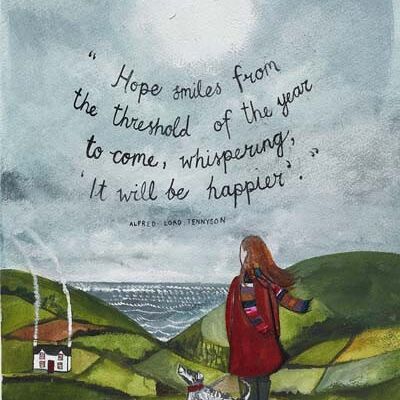 Hoffnung lächelt Posterdruck