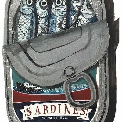 Sardines Greetings Card