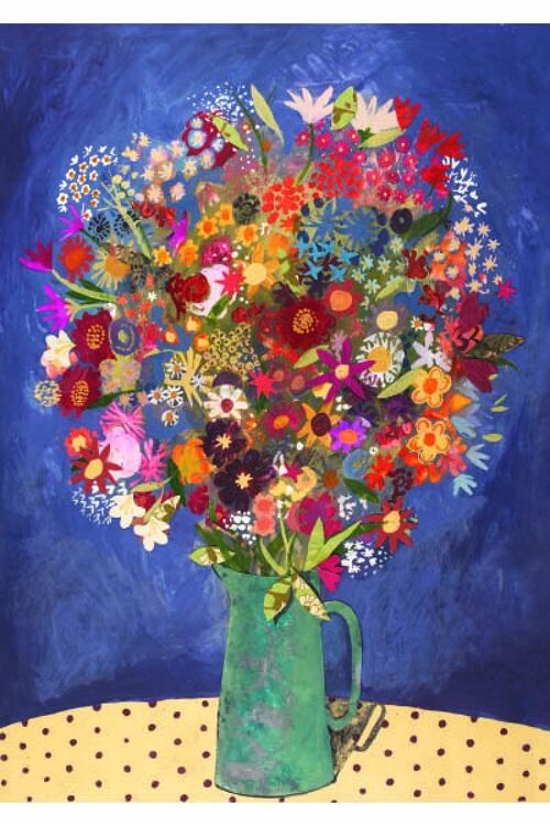 Jug Of Flowers Large Greetings Card