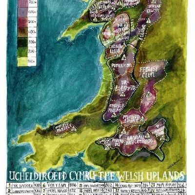 Welsh Uplands große Grußkarte