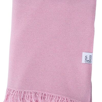 Plaid Cashmere con frange - Rosa