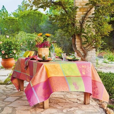 Nappe Enduite Mille Tutti Frutti Smoothie 175 x 250 cm 100% pur coton