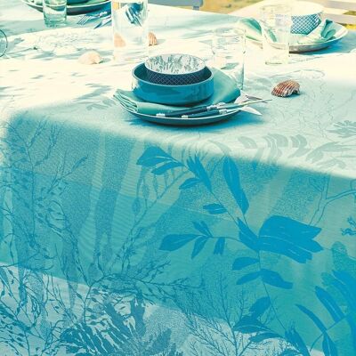Serviette de Table Ouessant Turquoise 55 x 55 cm 100% pur coton
