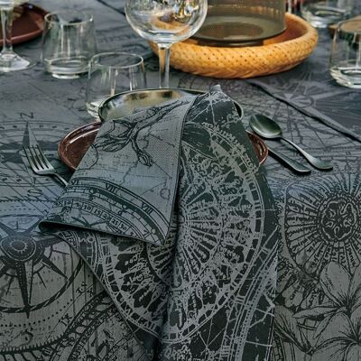 Serviette de Table Rose Des Vents Encre 60 x 60 cm coton & autres fibres