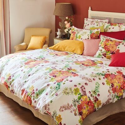 Housse de Couette Bouquet De Printemps Floraison 260 x 240 cm satin de coton 120 fils/cm²