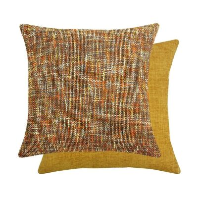 Housse de Coussin Tweed Orange 45 x 45 cm 100% polyester