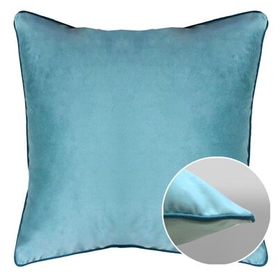 Housse de Coussin Velours Uni Givre-Canard 30 x 50 cm 100% polyester