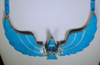 Collier aigle en turquoise amérindienne et argent 925 2