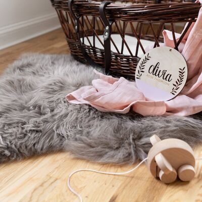 Eco Tanned Sheepskin Rug/Throw in Vole