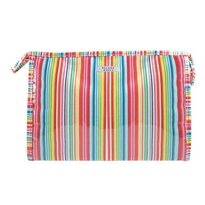Rainbow Stripe Large A-line Cosmetic Bag
