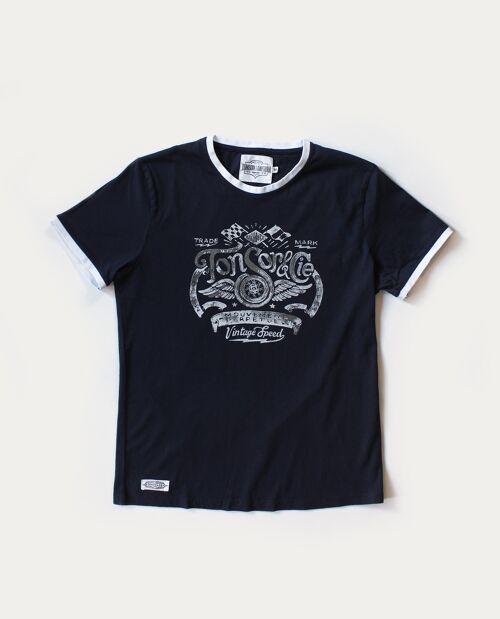 Tee Shirt Tonsor - Vintage Speed - Bleu