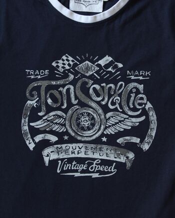 Tee Shirt Tonsor - Vintage Speed - Bleu 2