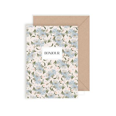 Floral Hello Double Card