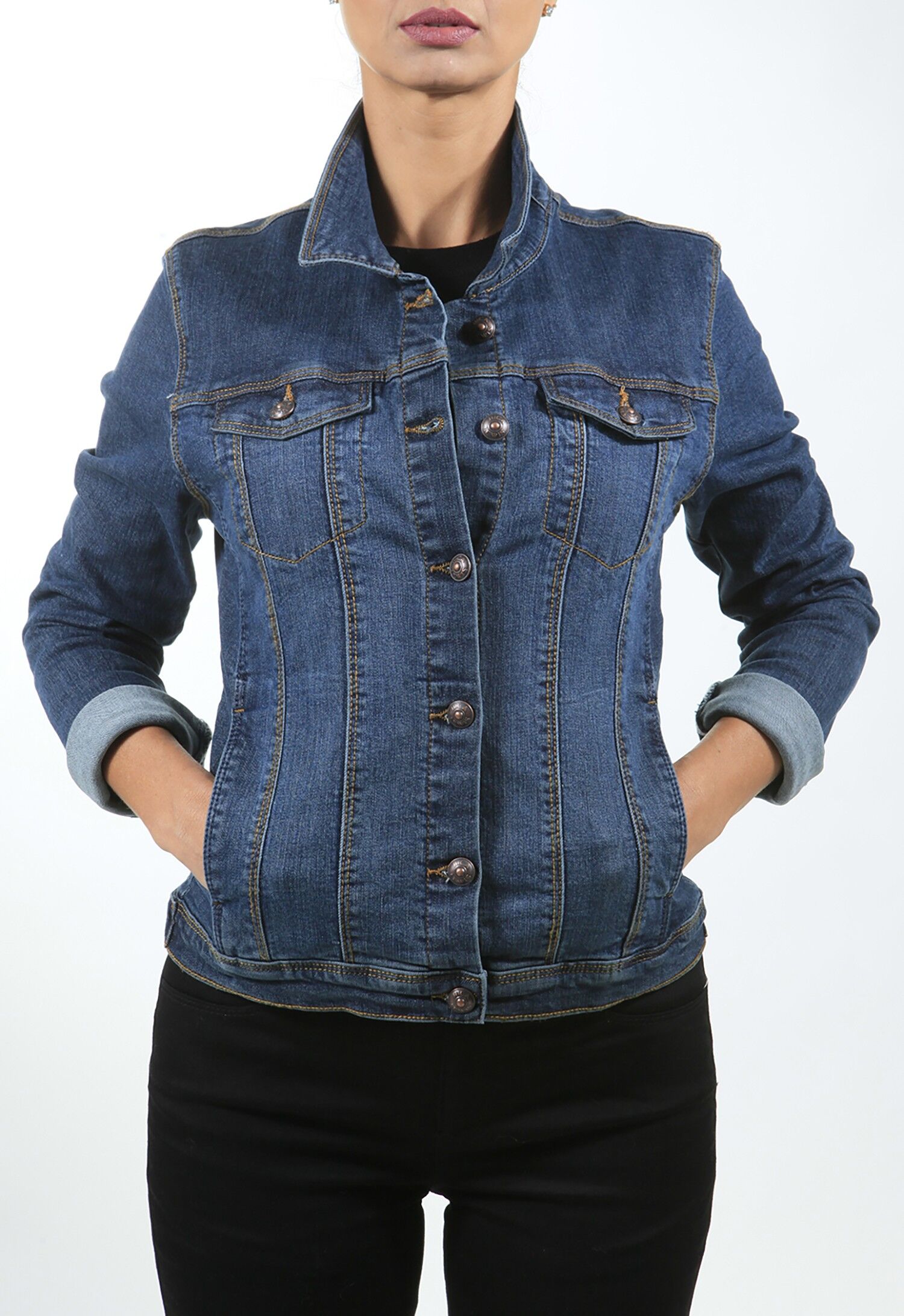 Buy wholesale ENIA slim fit stretch denim jacket