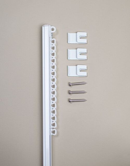 Curtain Rail U-rail (Ceiling Mounted) - White 100 cm