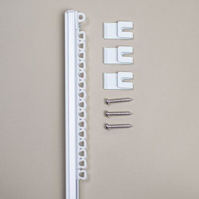 Curtain Rail U-rail (Ceiling Mounted) - White 100 cm