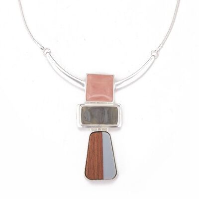 Aimi - Collier rose gris