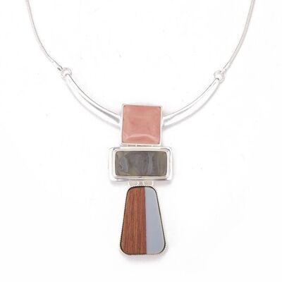 Aimi - Gray Pink Necklace