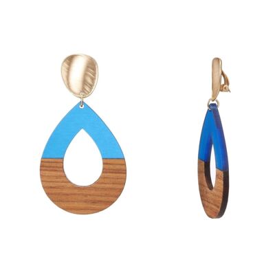 Ami - Blue clip-on earring