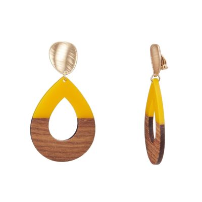 Ami - Boucle d'oreille clip jaune