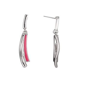 Babette - Boucles d'oreilles à tige fuchsia 1