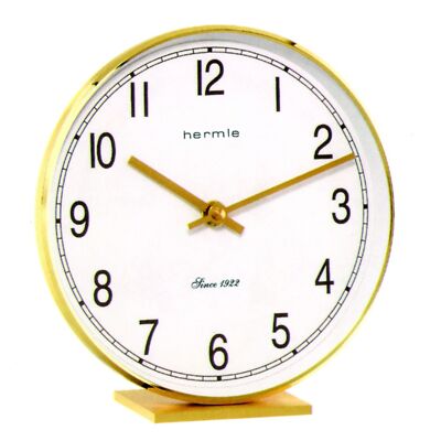 Hermle 22986-002100 Brass Style Table Clock, Gold