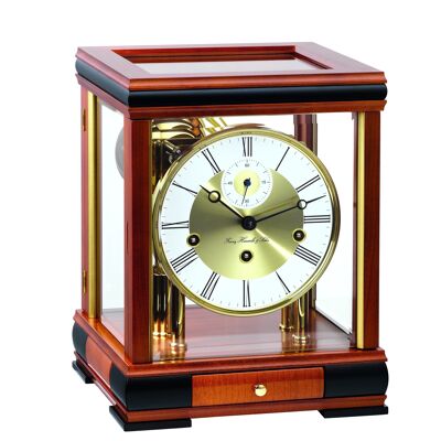 Hermle 22998-160352 Elegante reloj de mesa, cerezo