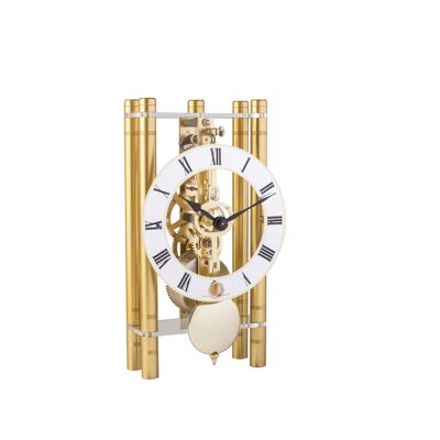 Horloge de table squelette Hermle 23020-500721 avec colonnes en aluminium anodisé