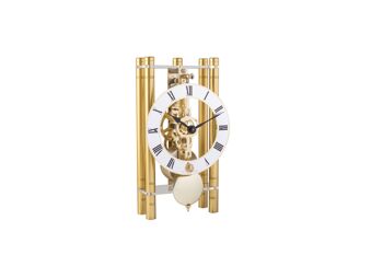 Horloge de table squelette Hermle 23020-500721 avec colonnes en aluminium anodisé