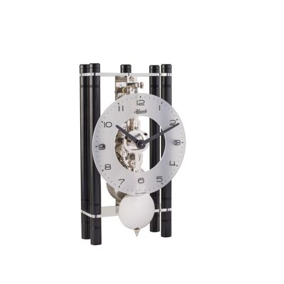 Hermle 23021-740721 orologio da tavolo scheletrato con colonne in alluminio anodizzato