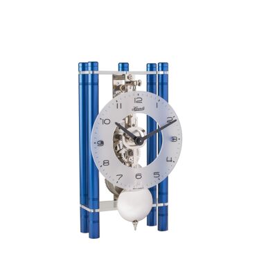 Hermle 23021-Q70721 reloj de sobremesa esqueleto con columnas de aluminio anodizado