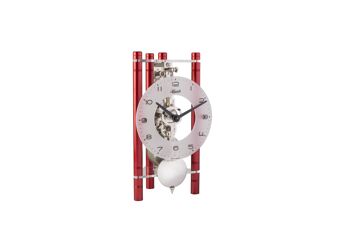 Horloge de table squelette Hermle 23025-360721 avec colonnes en aluminium anodisé