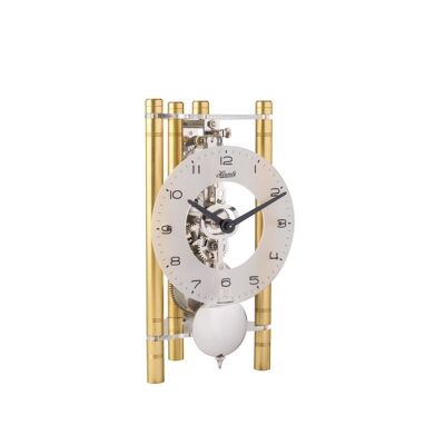 Hermle 23025-500721 skeleton table clock with anodized aluminum columns