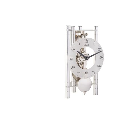 Hermle 23025-X40721 orologio da tavolo scheletrato con colonne in alluminio anodizzato