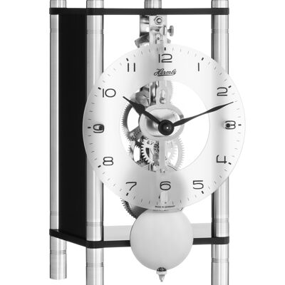 Hermle 23036-740721 skeleton table clock with anodized aluminum columns