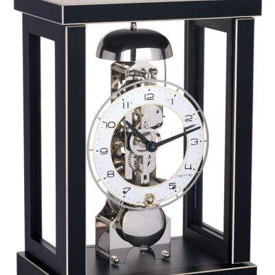 Hermle 23056-740791 table clock in a puristic design, black