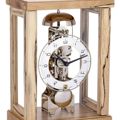 Horloge de table Hermle 23056-T30791 au design puriste, hêtre glacé