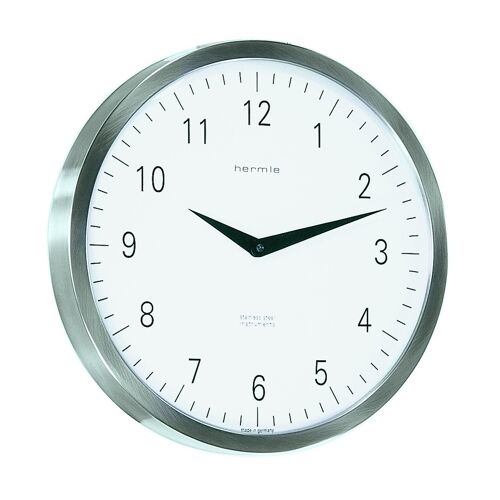 Hermle Bahnhofsuhr 30466-000870 Funk, Silber