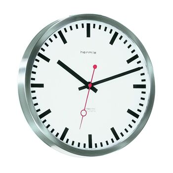 Horloge de gare Hermle 30471-002100 quartz, argent 1